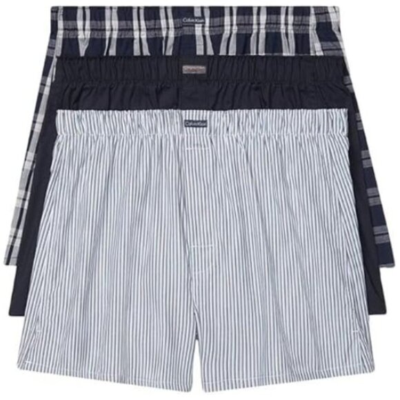 NWT Calvin Klein Men's Underwear Cotton Classics 3-Pack Woven Boxer Size S - Picture 1 of 3